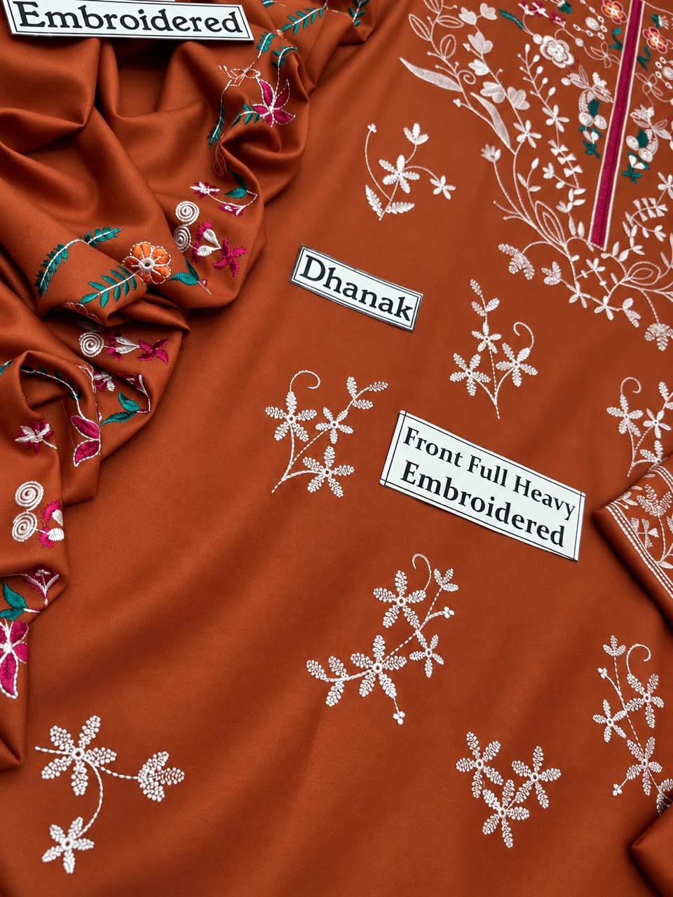 JAZMIN – WINTER DHANAK Premium Heavy Embroidered 3PC
