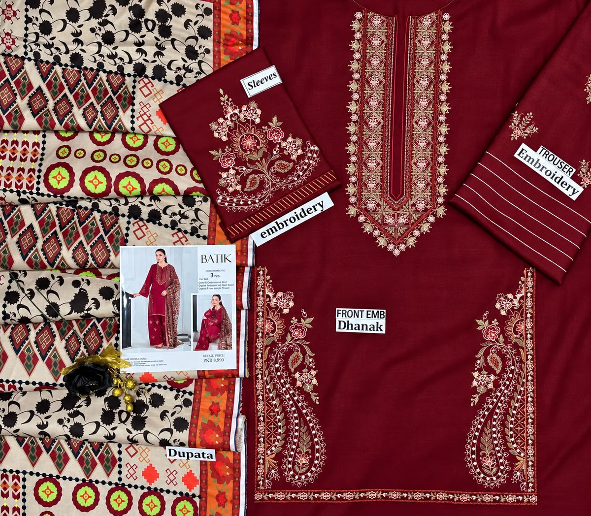 BATIK – WINTER DHANAK  3PC Suit