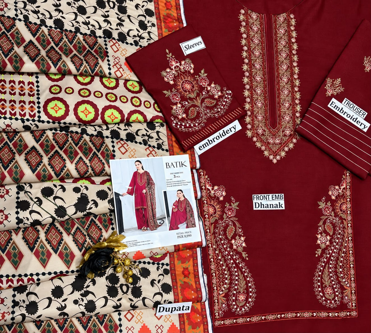 BATIK – WINTER DHANAK  3PC Suit