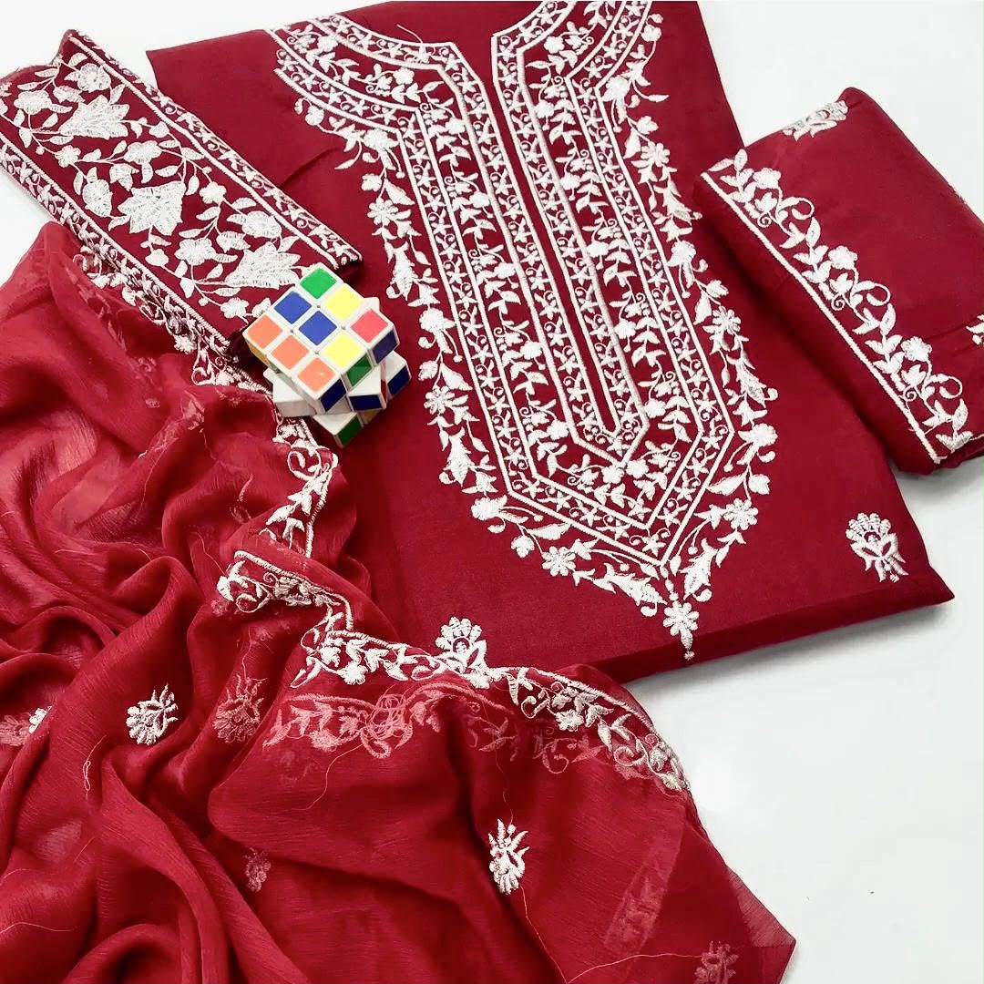 BAREEZE EMBRIODERY 3 PIECE LAWN