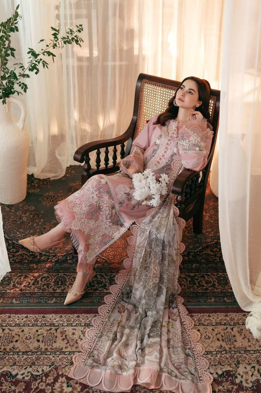 JADE Collection | Luxury Unstitched 3-Piece Embroidered Lawn Suit