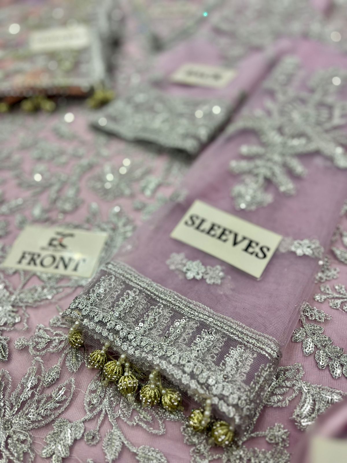 ZARIF Luxury Net Collection | Unstitched 3-Piece Suit with Inner