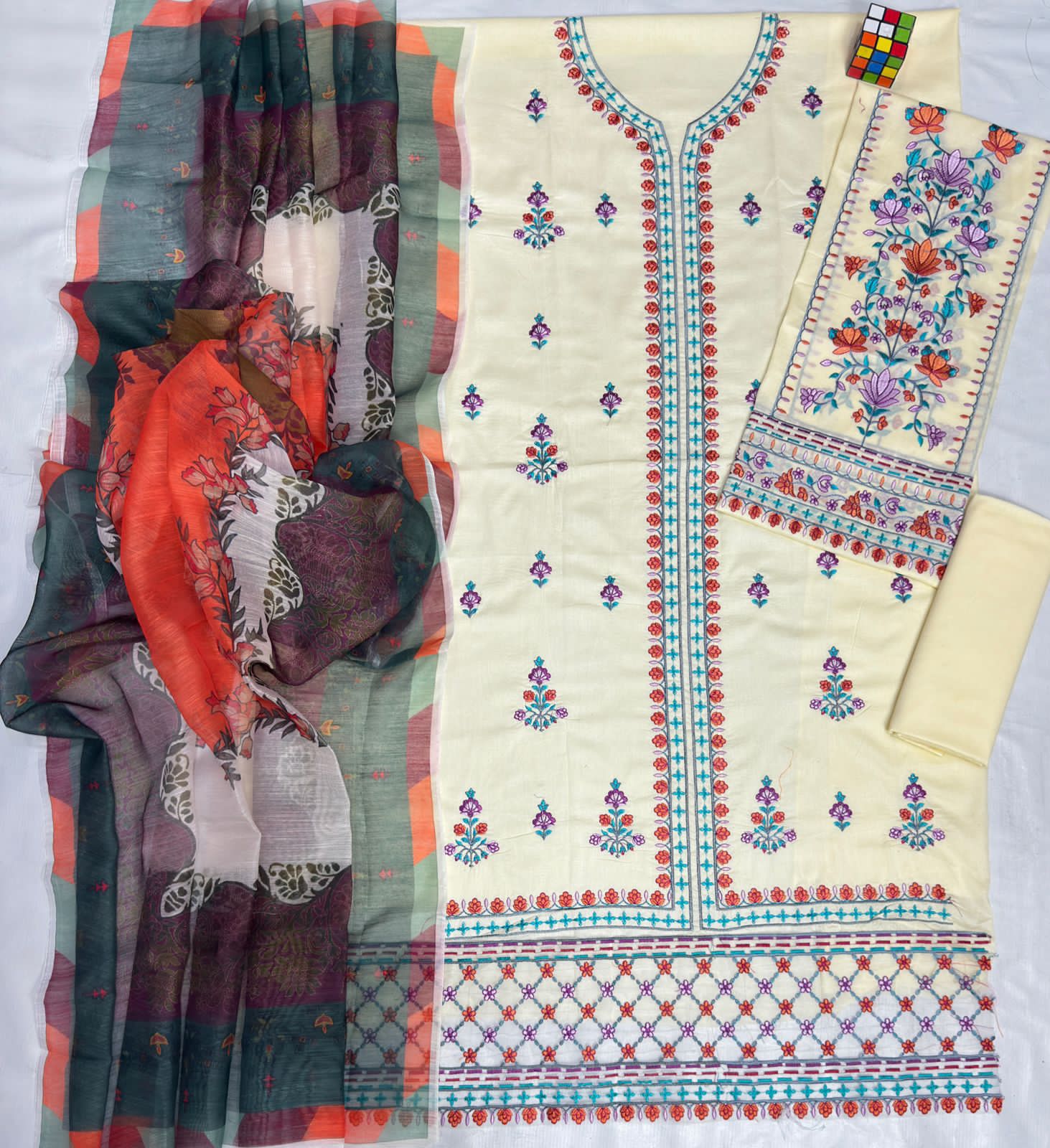 Bin Ilyas 1240 | Premium Airjet Lawn Unstitched 3-Piece Suit