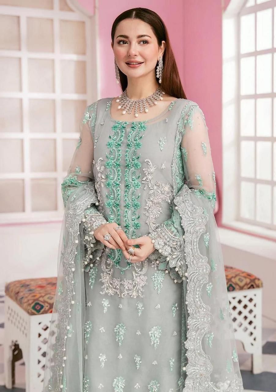 ELAAF Bridal Organza Collection | Luxury Unstitched 3-Piece Suit