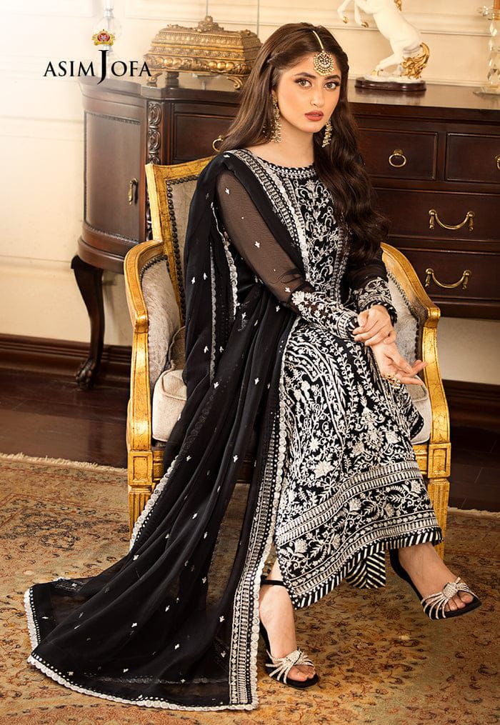 Asim Jofa JHILMIL Chiffon Embroidery