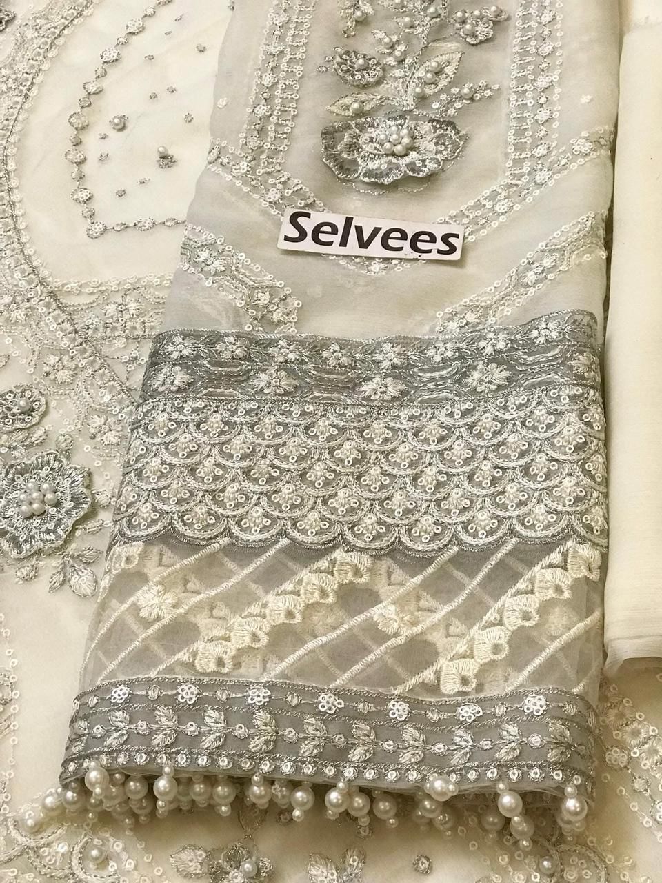 Maria B Chiffon Collection | Luxury Unstitched 3-Piece Suit