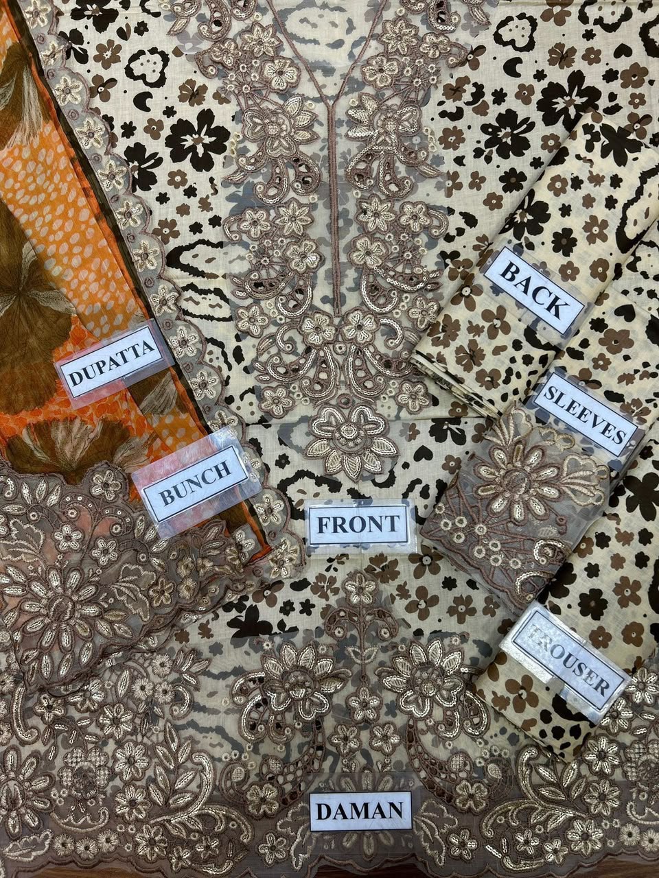 BAROQUE  3 PIECE EMBROIDERY SUIT