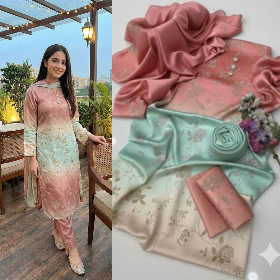 LULUSAR Tie & Dye Digital Print Shamooz Silk Collection