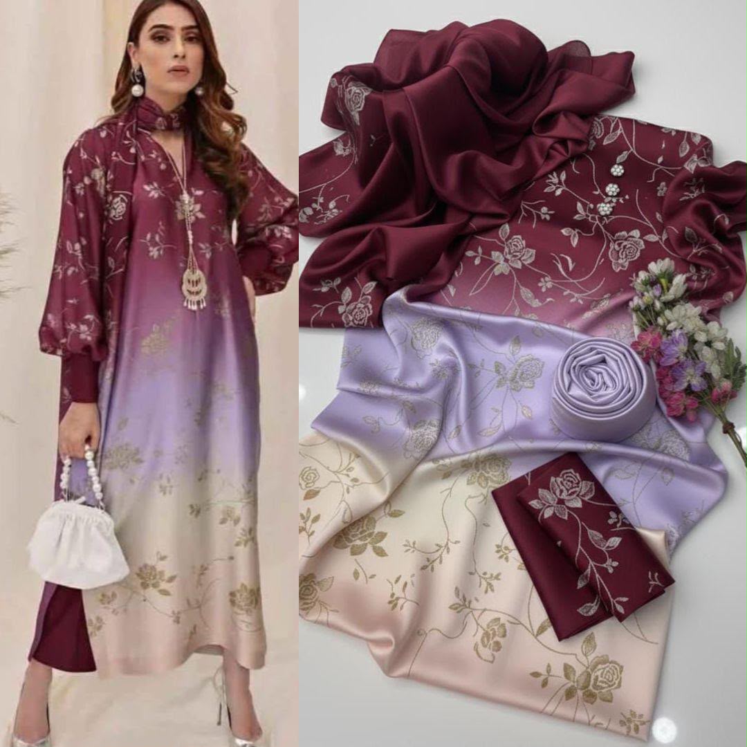 LULUSAR Tie & Dye Digital Print Shamooz Silk Collection