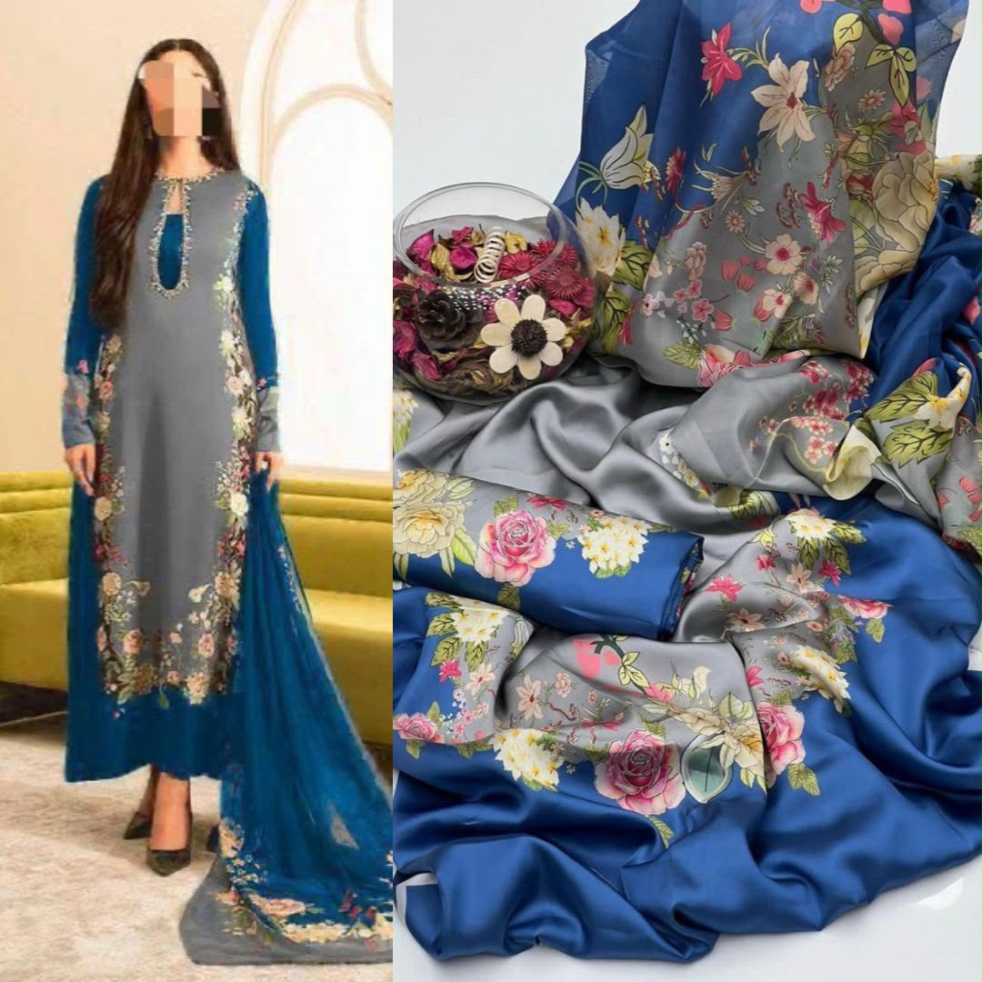 LULUSAR Tie & Dye Digital Print Shamooz Silk Collection