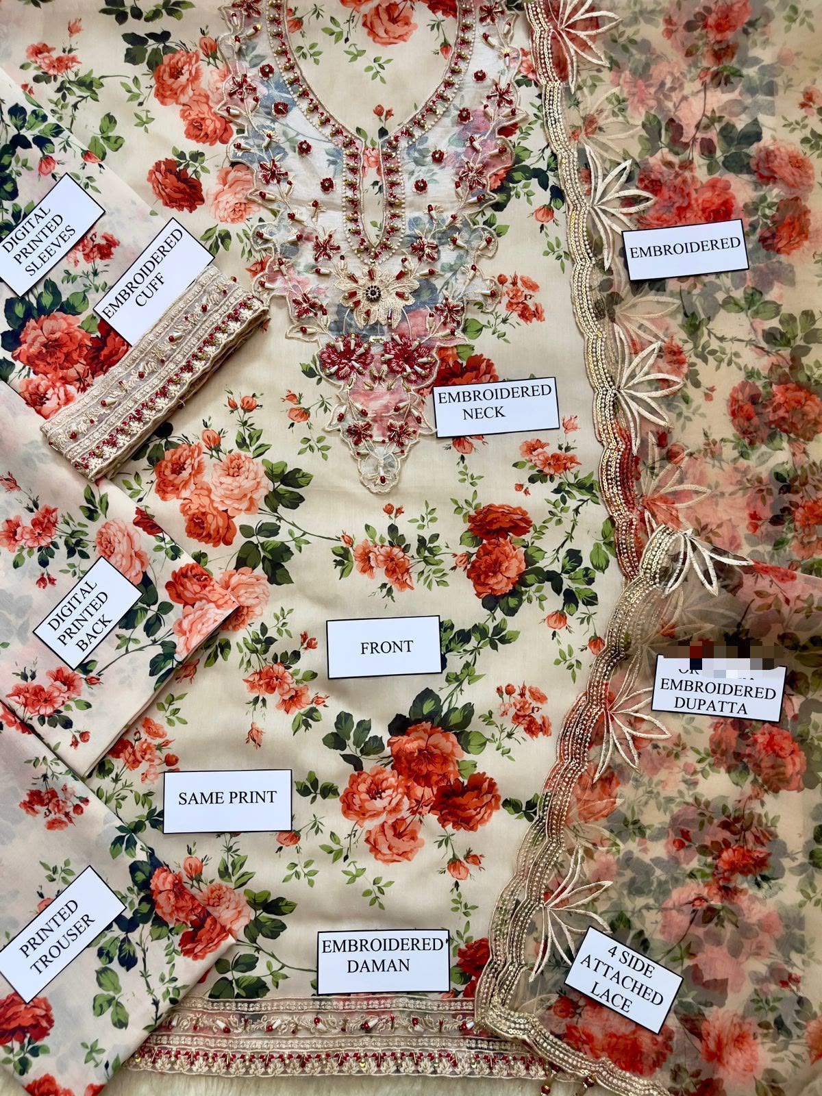 VANIYA 3 PIECE FLORAL DESIGN