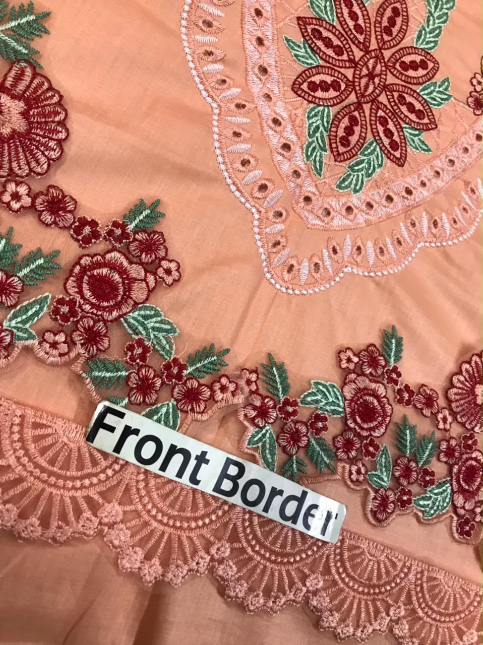 (JADE) 3 piece embroidery lawn