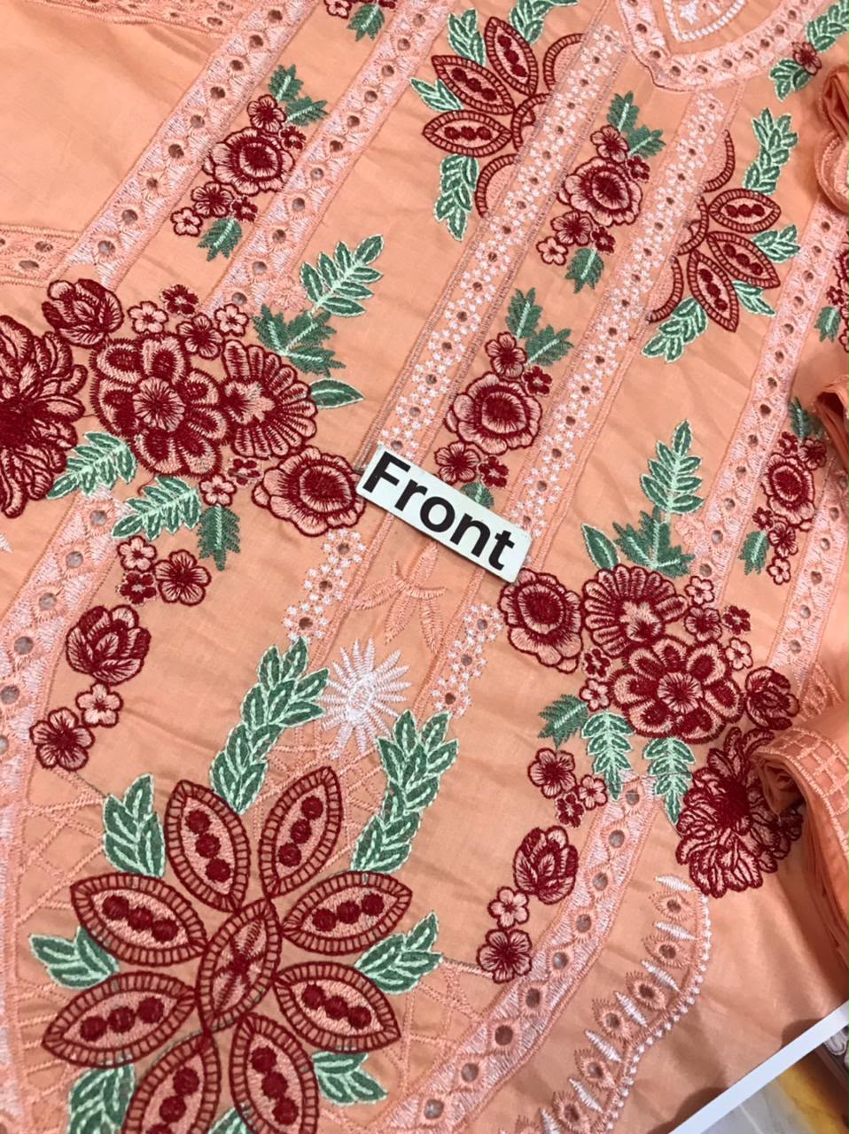 (JADE) 3 piece embroidery lawn