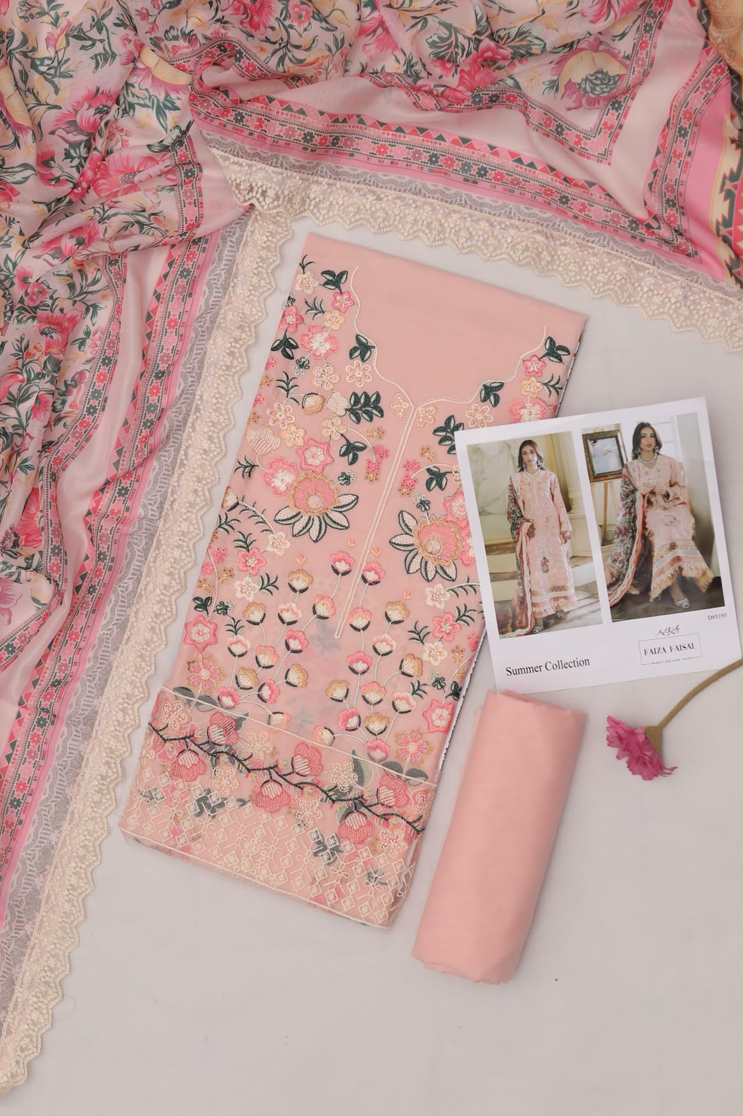 *FAIZA FAISAL*3 piece embroidery lawn