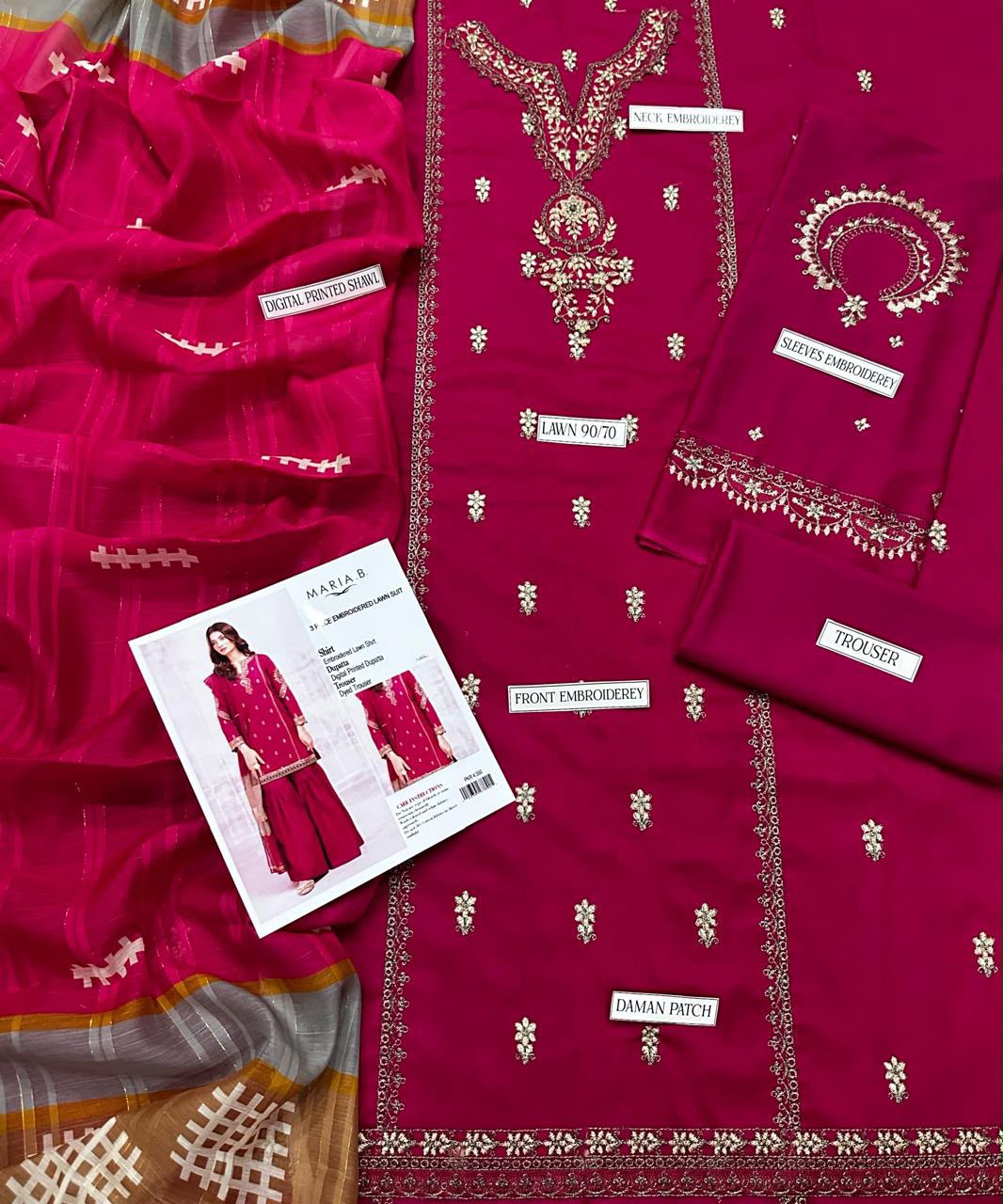 MARIA.B-Lawn 3-Piece Embroidered Collection