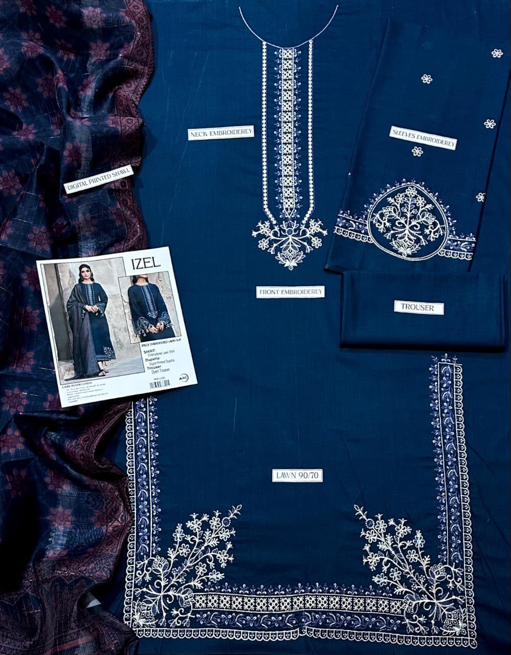 IZEL Lawn 3-Piece Embroidered Collection