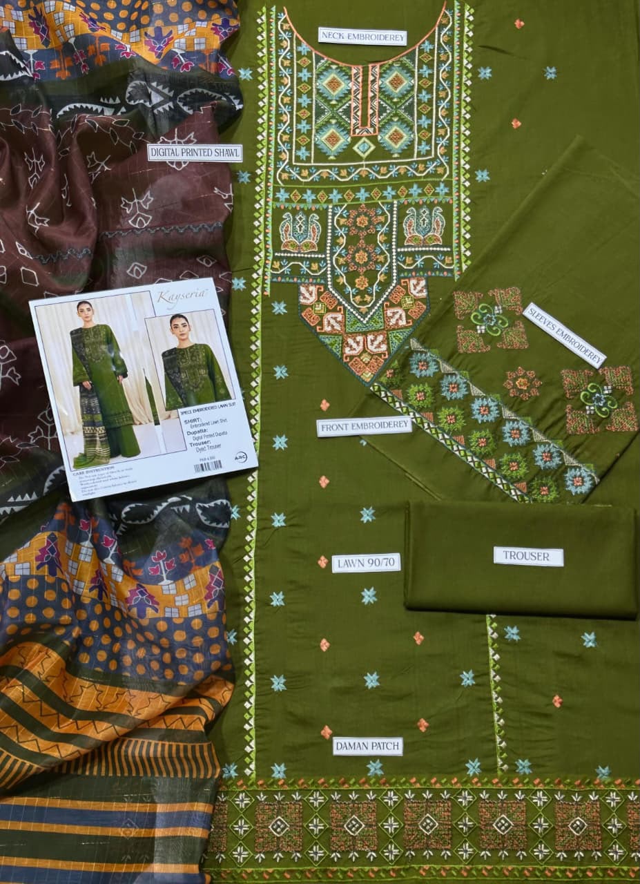 KAYSERIA-Lawn 3-Piece Embroidered Collection