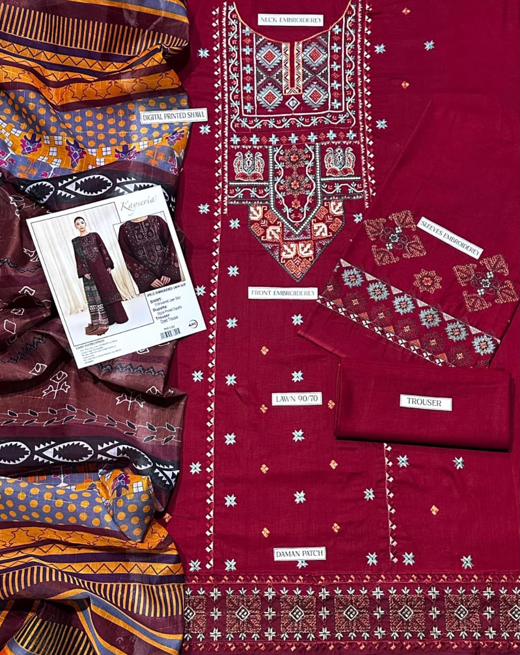 KAYSERIA-Lawn 3-Piece Embroidered Collection
