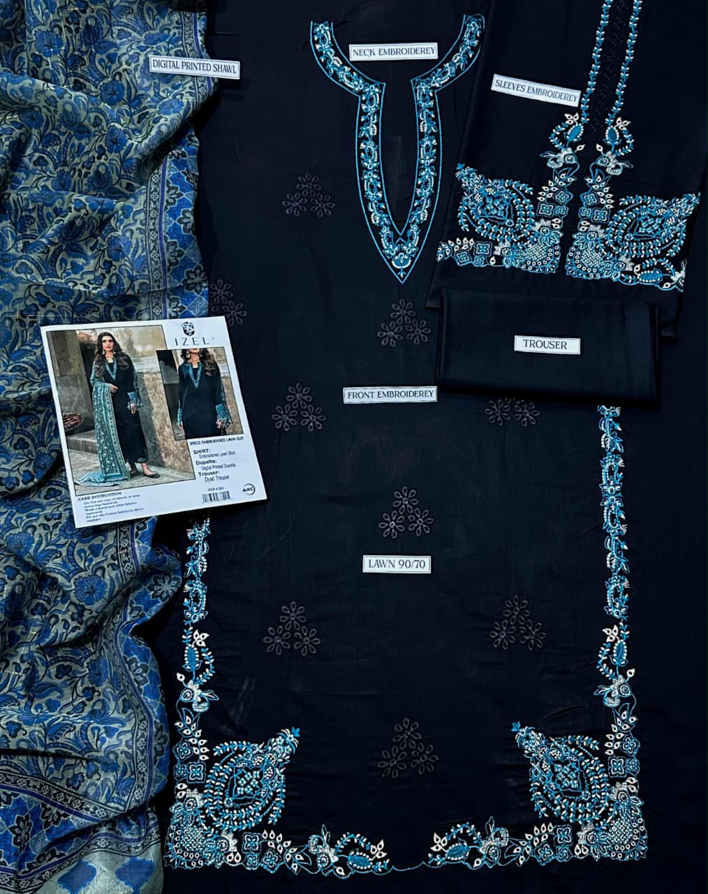 IZEL Lawn 3-Piece Embroidered Collection
