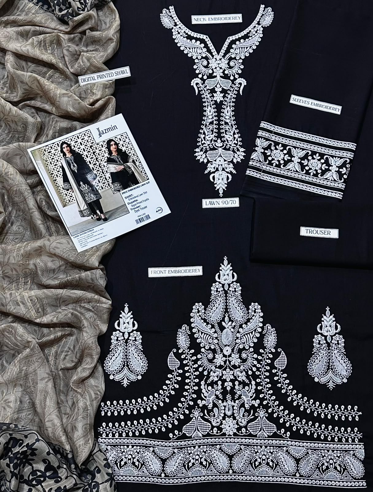 JAZMIN Lawn 3-Piece Embroidered Collection