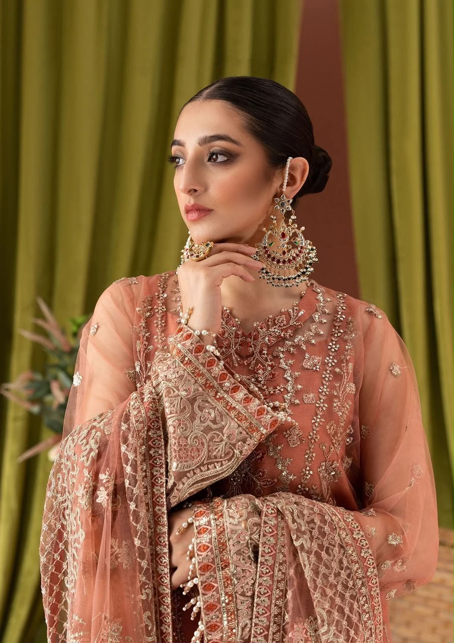 ZAHA – Luxury Net Collection Unstitched 3-Piece Suit