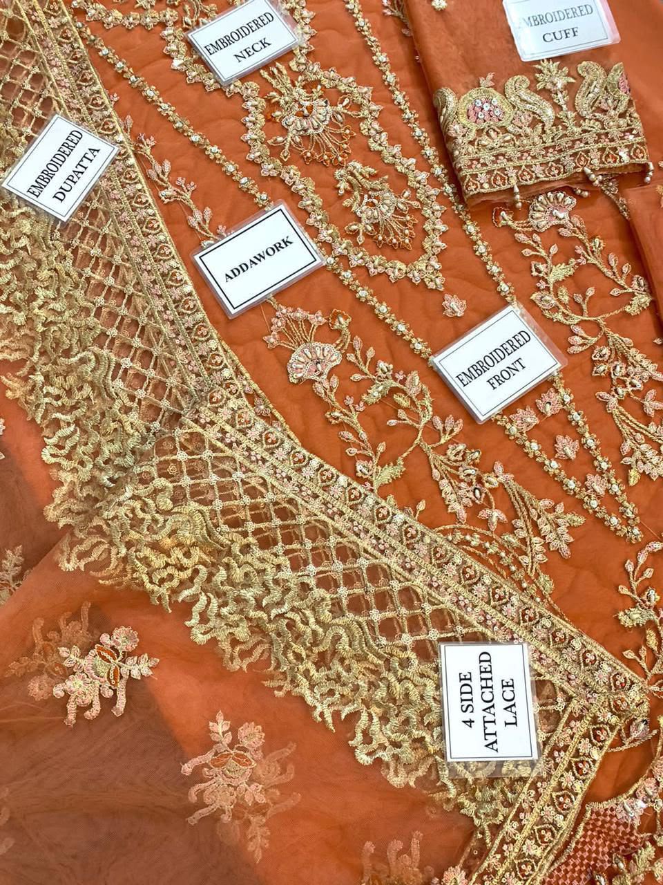 ZAHA – Luxury Net Collection Unstitched 3-Piece Suit