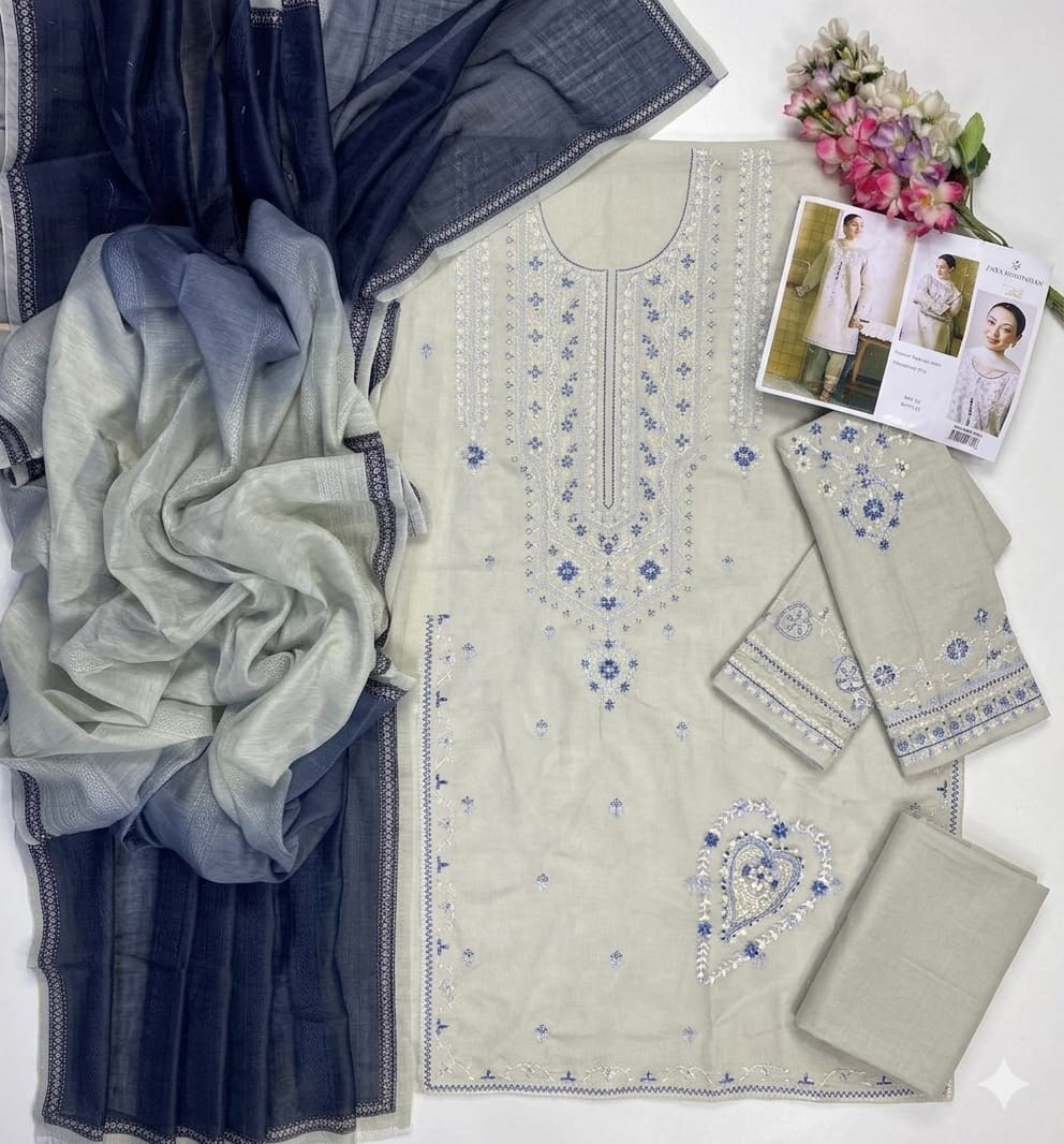 ZARA SHAHJAHAN – Embroidered 3 PIECE  Lawn