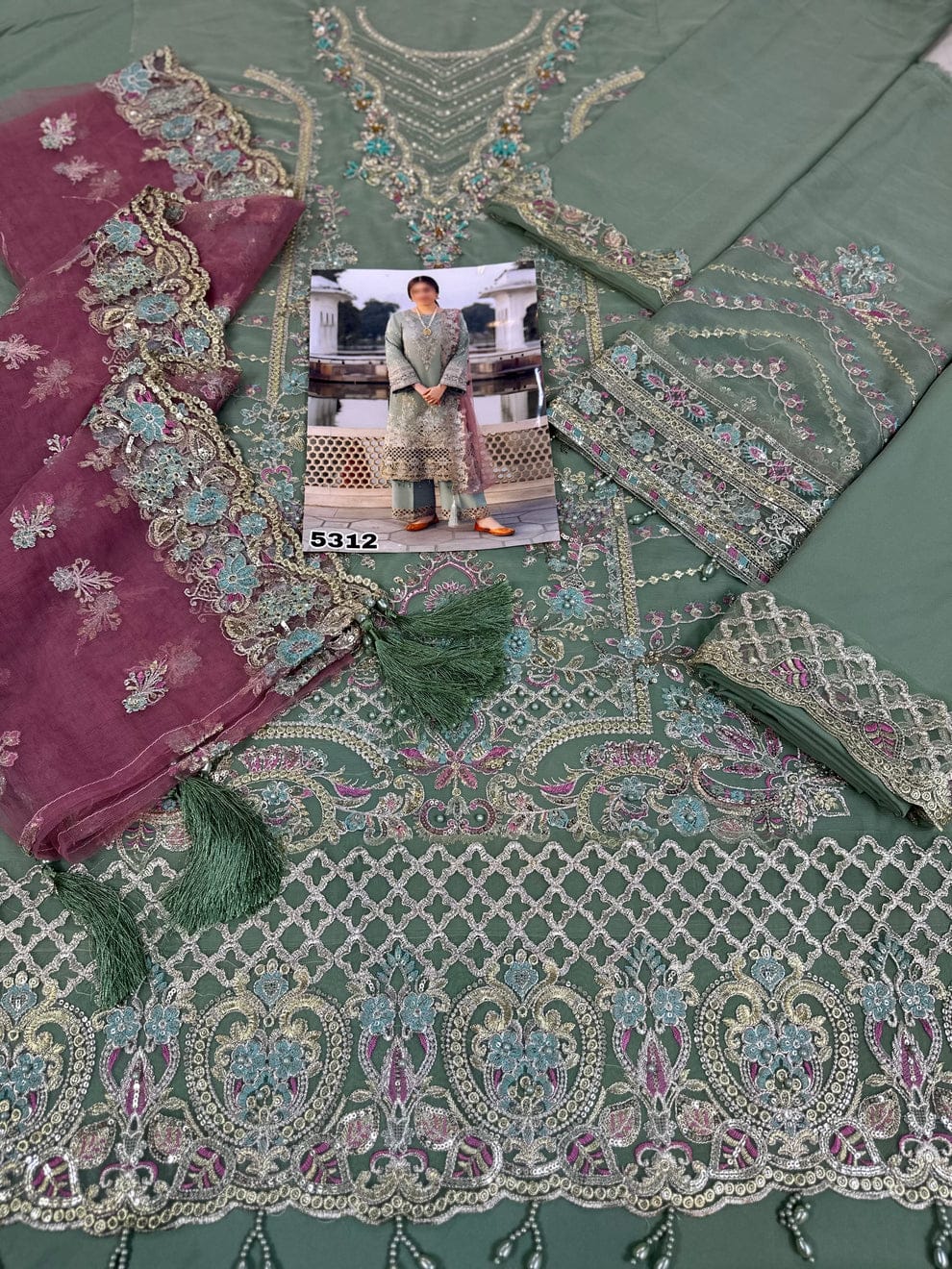 IMROZIA – Luxury Chiffon/Net Unstitched 3-Piece Suit