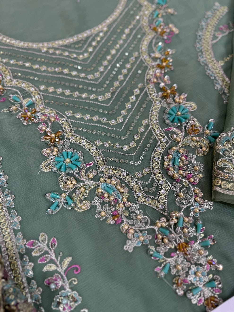 IMROZIA – Luxury Chiffon/Net Unstitched 3-Piece Suit