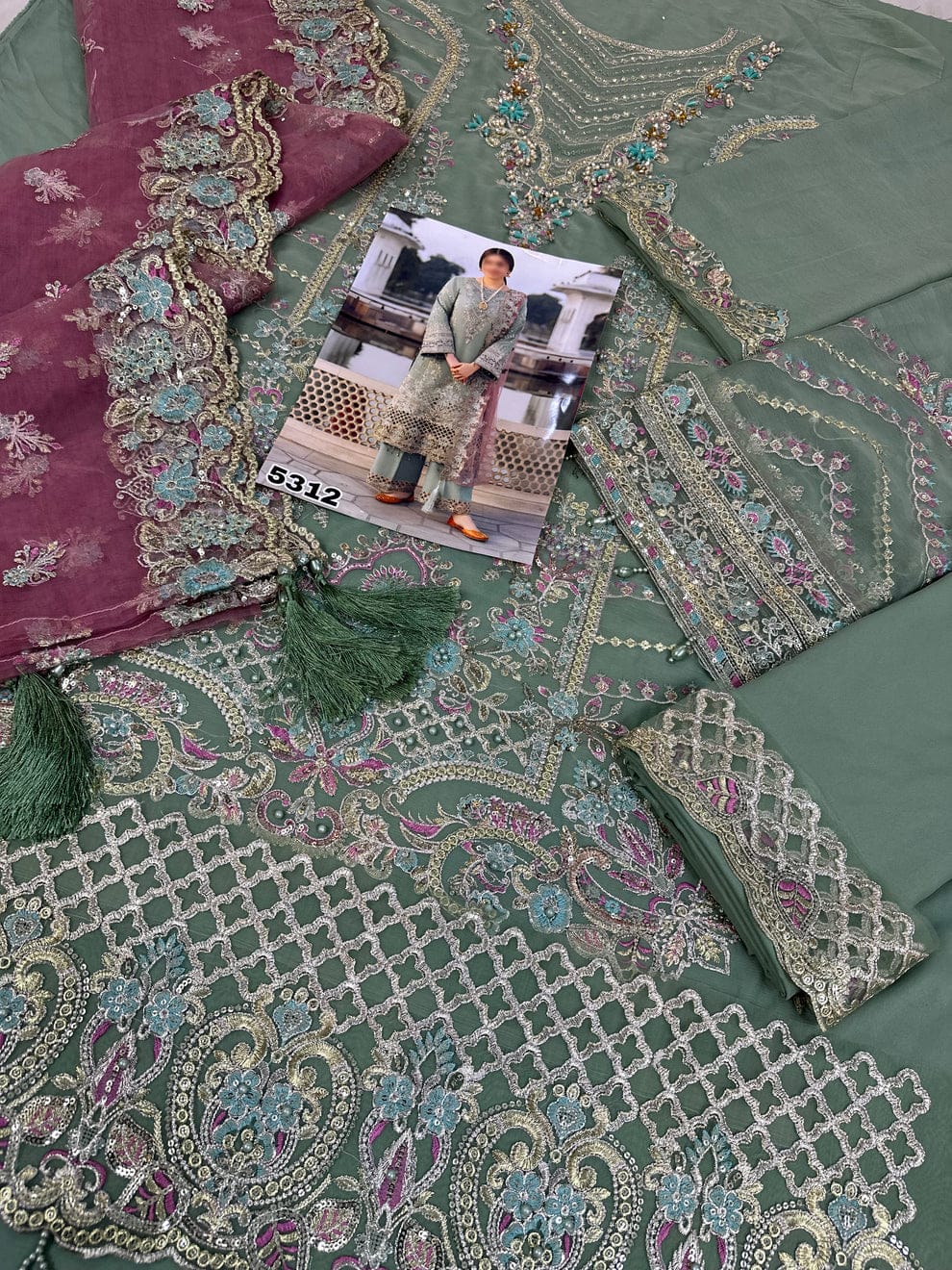 IMROZIA – Luxury Chiffon/Net Unstitched 3-Piece Suit