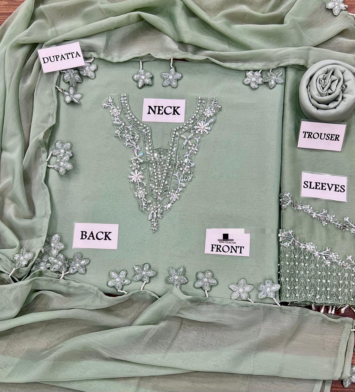 BAROQUE – Luxury Chiffon 3 piece suit