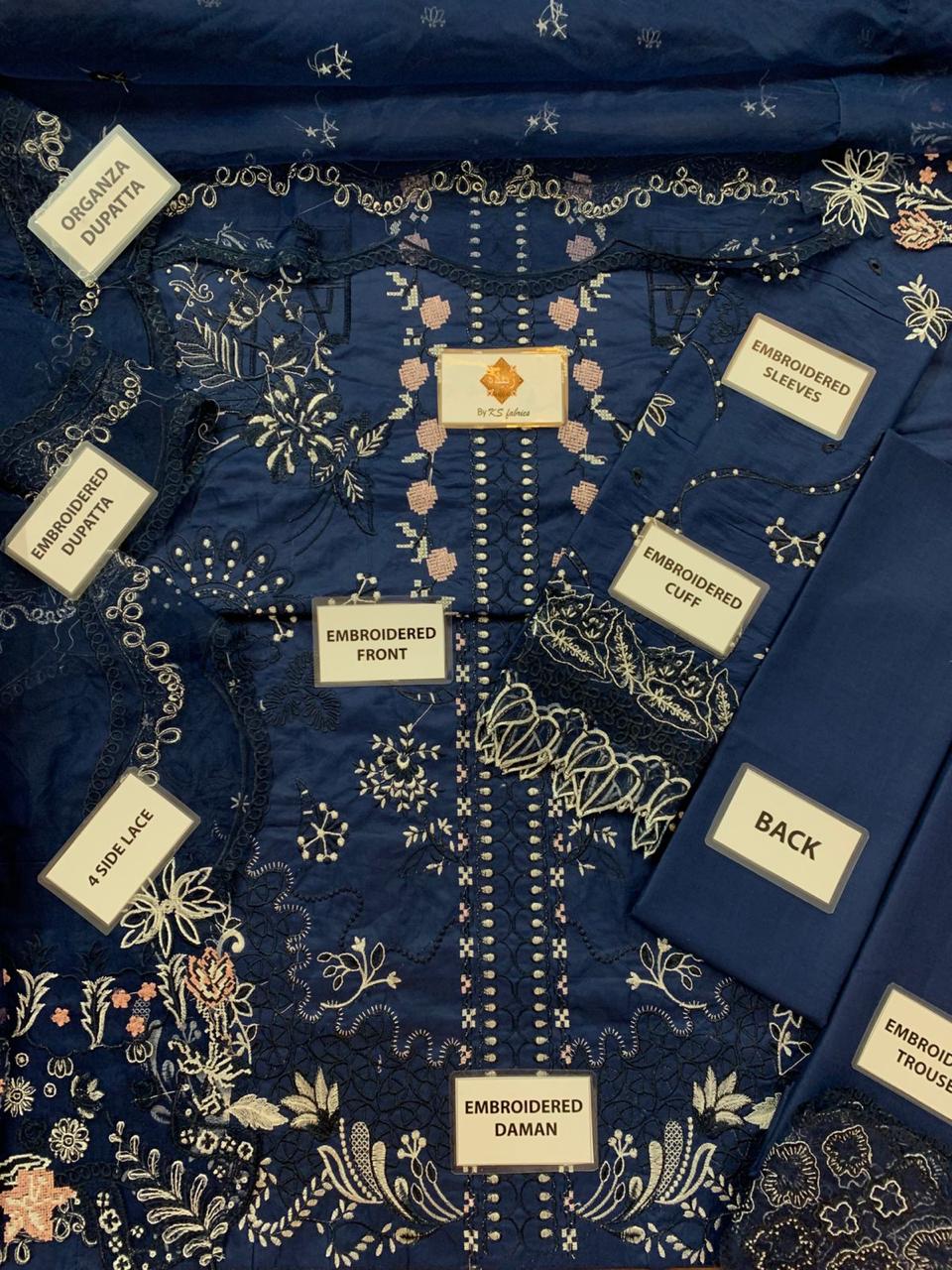 QALAMKAR – Chikankari 3 piece suit
