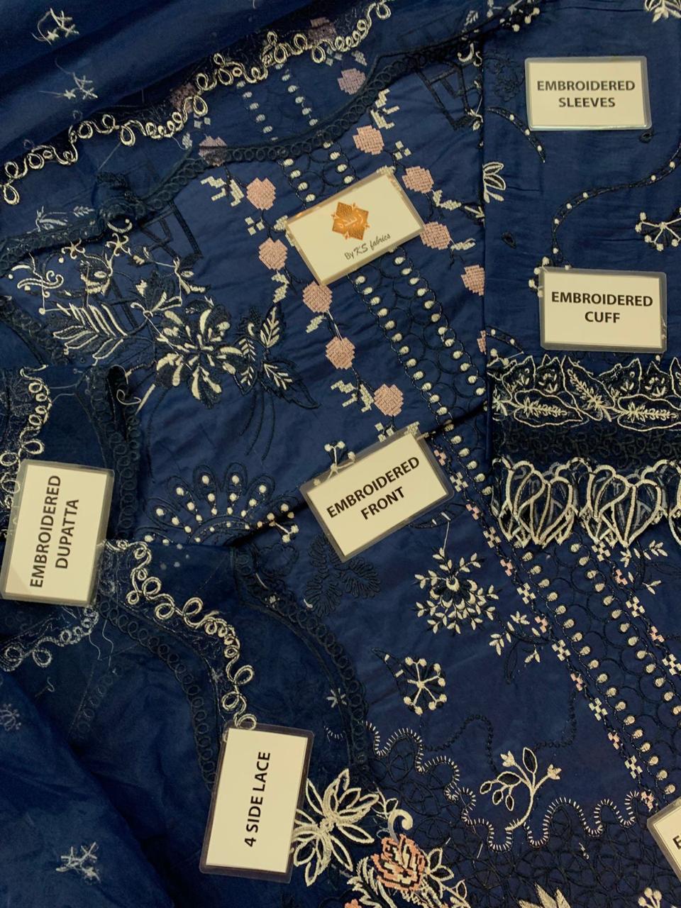 QALAMKAR – Chikankari 3 piece suit