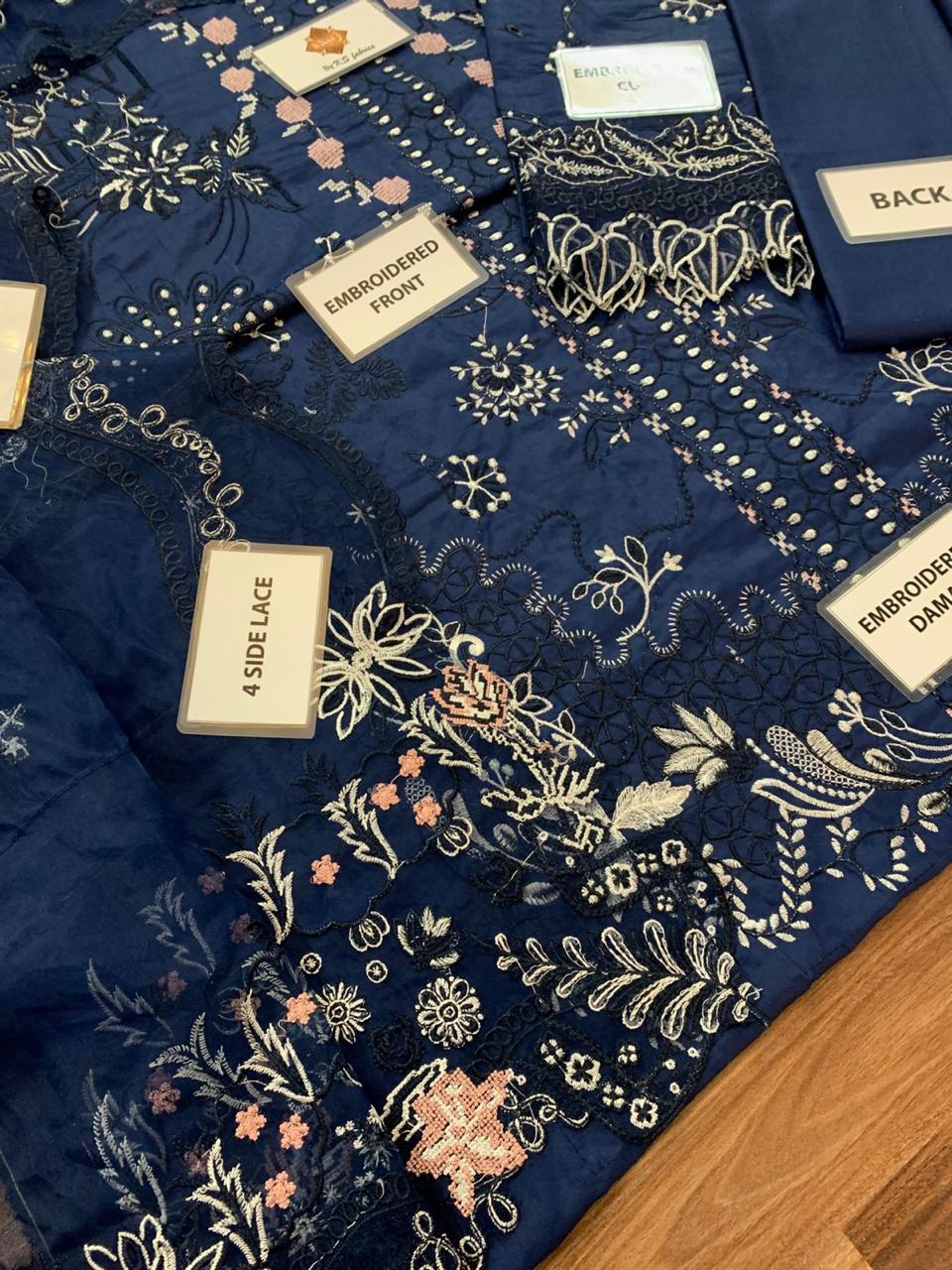 QALAMKAR – Chikankari 3 piece suit