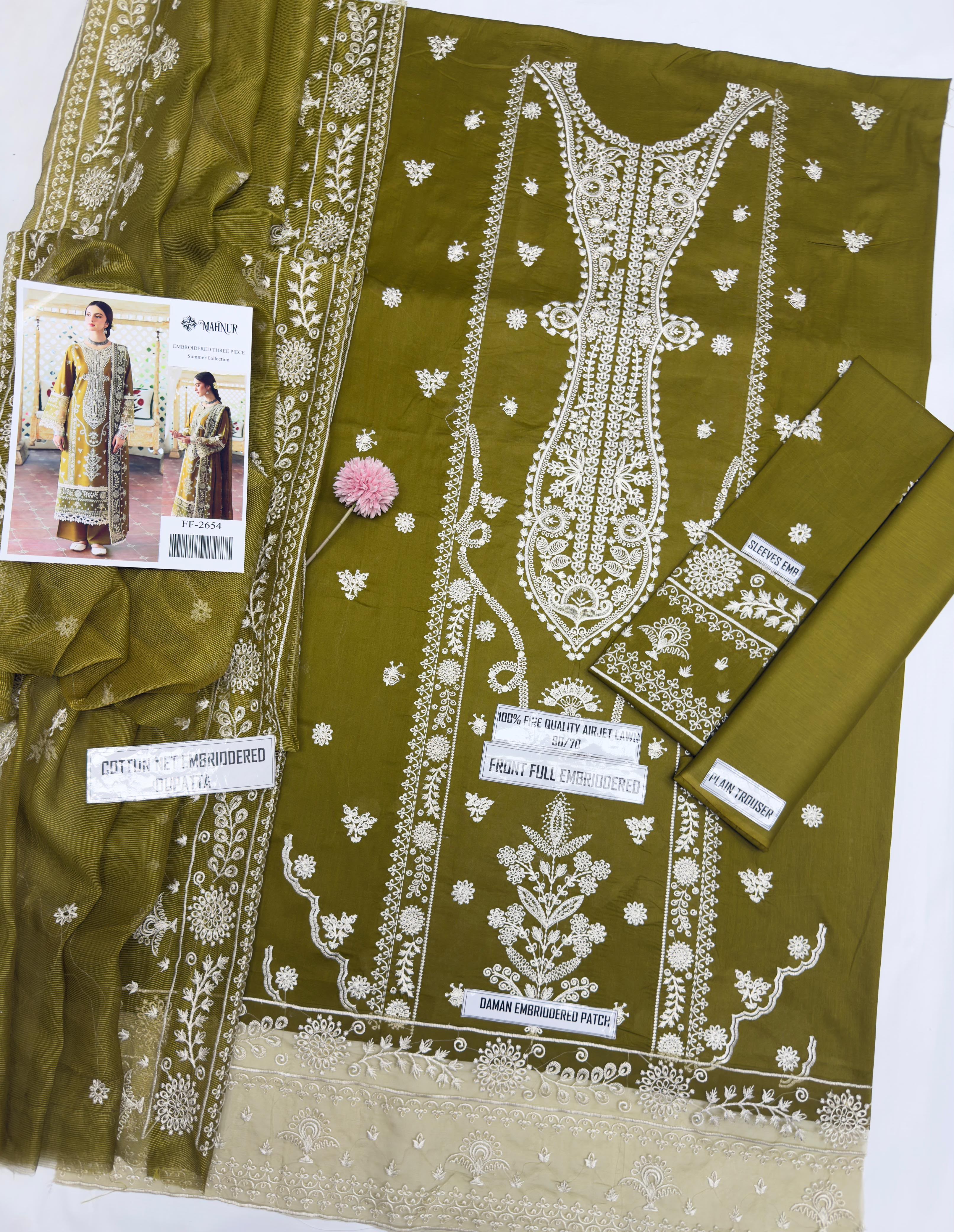Mahnur -Unstitched 3-Piece Suit