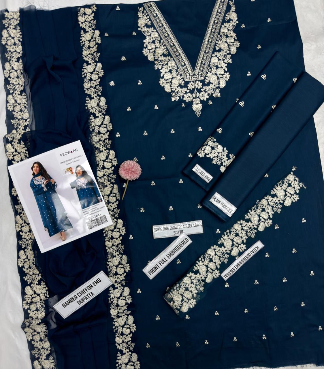 PEZWAAN -Unstitched 3-Piece Suit