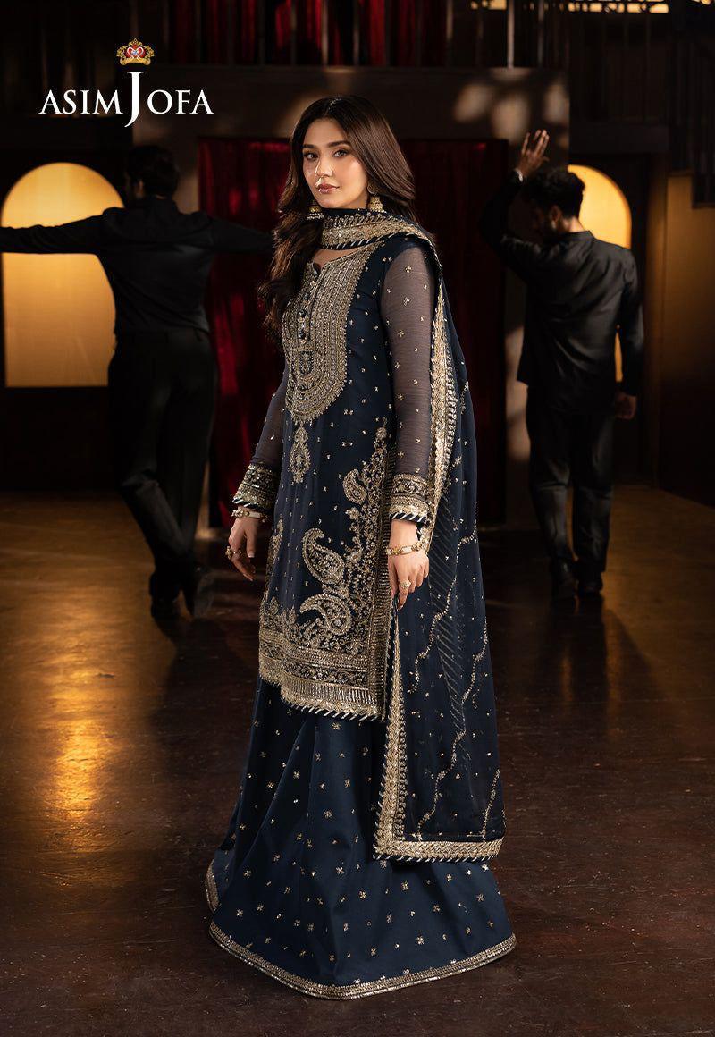 Asim Jofa Chiffon Embroidered Unstitched