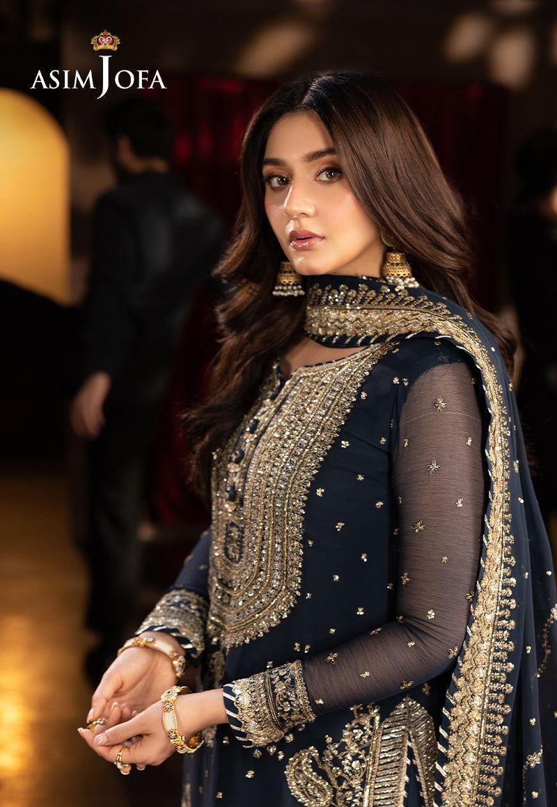 Asim Jofa Chiffon Embroidered Unstitched