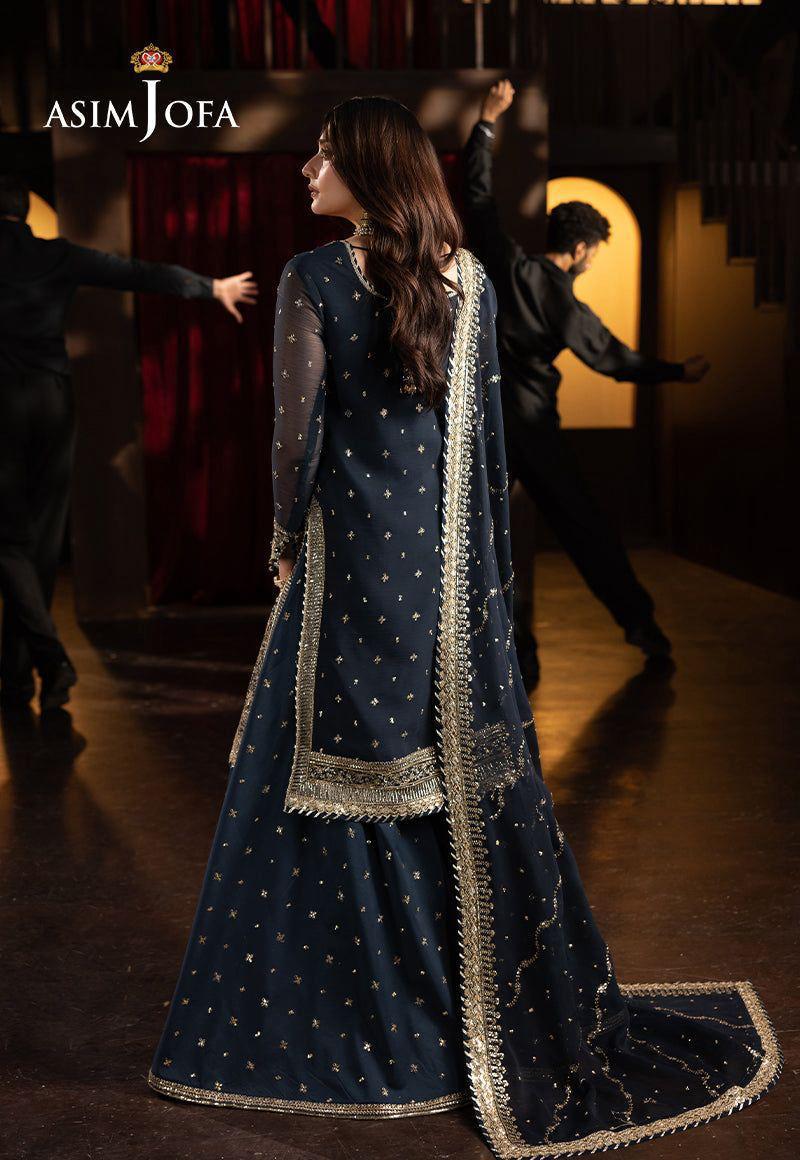 Asim Jofa Chiffon Embroidered Unstitched