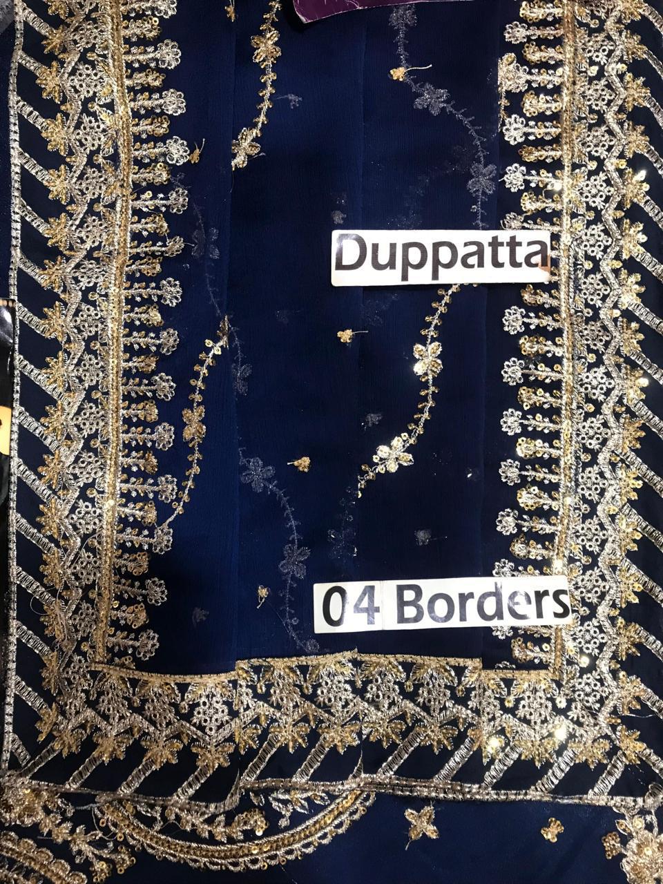 Asim Jofa Chiffon Embroidered Unstitched