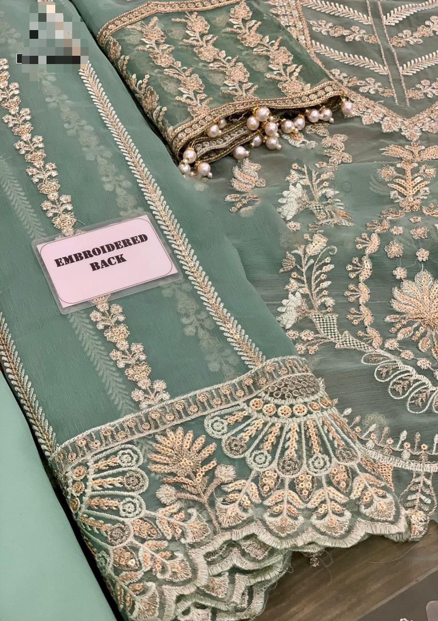 Afrozeh SHENHAI – Chiffon Unstitched 3-Piece Suit
