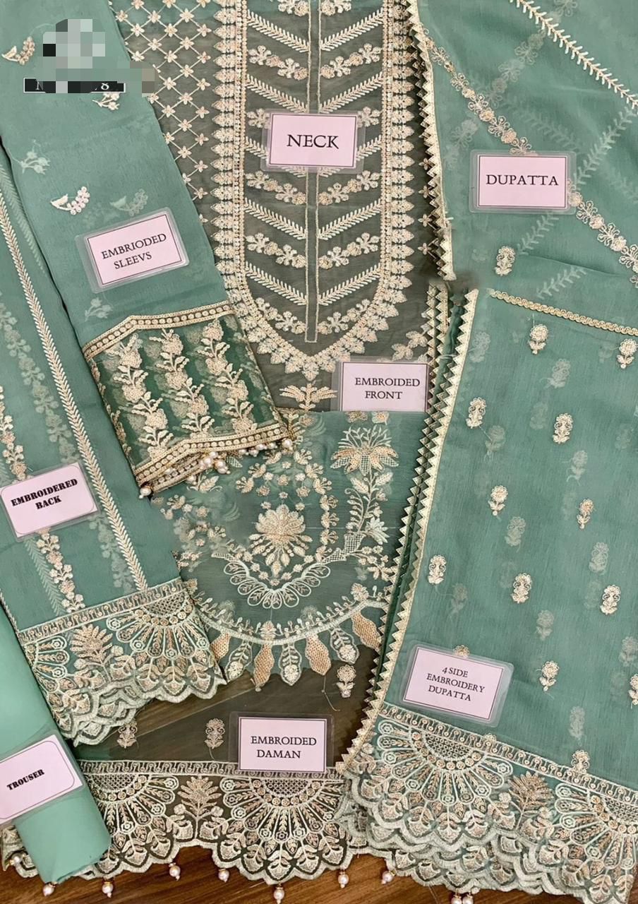 Afrozeh SHENHAI – Chiffon Unstitched 3-Piece Suit