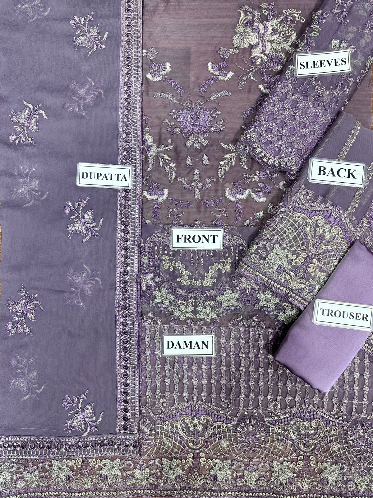 LAVISH-CHIFFON Suit With SILK Trouser