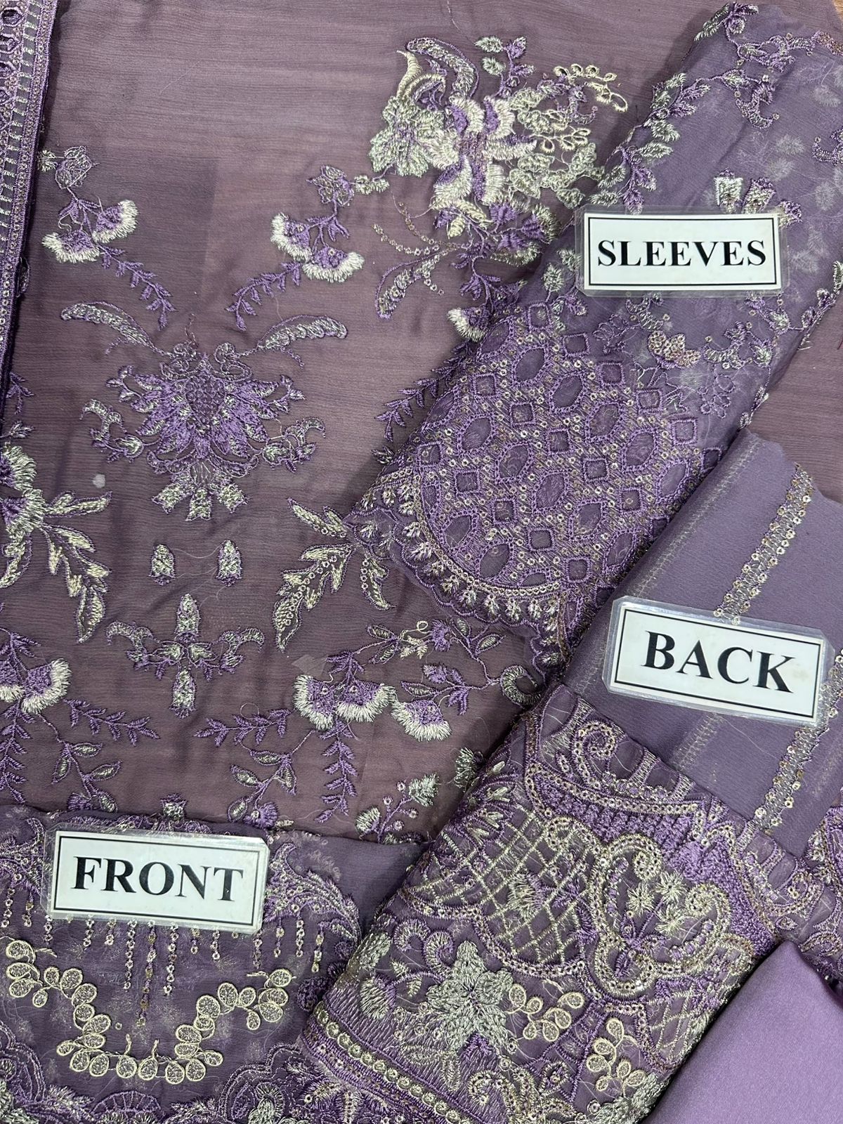 LAVISH-CHIFFON Suit With SILK Trouser
