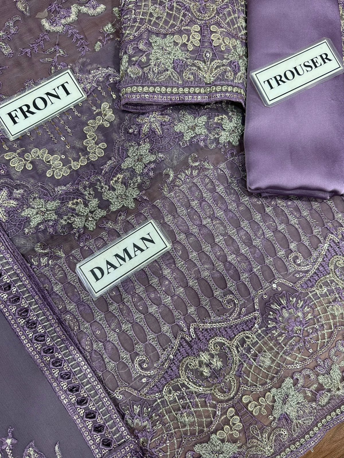 LAVISH-CHIFFON Suit With SILK Trouser