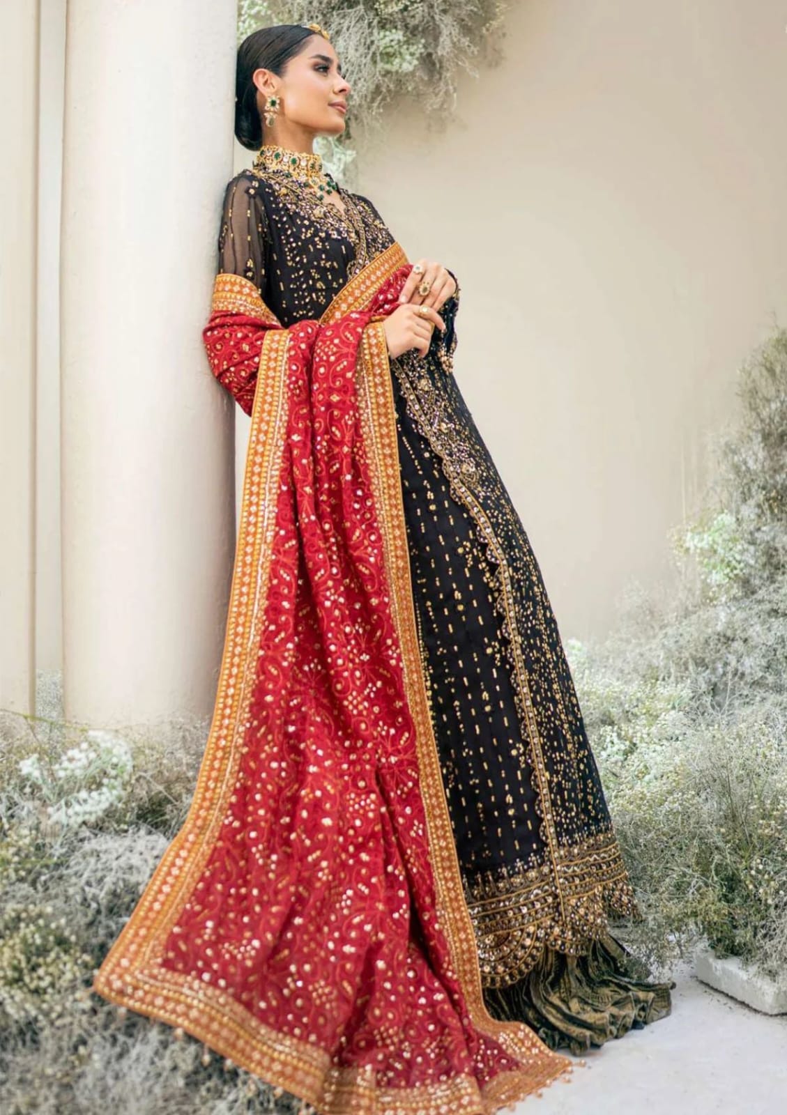AIK ATELIER-CHIFFON Frok With SATIN SILK Trouser