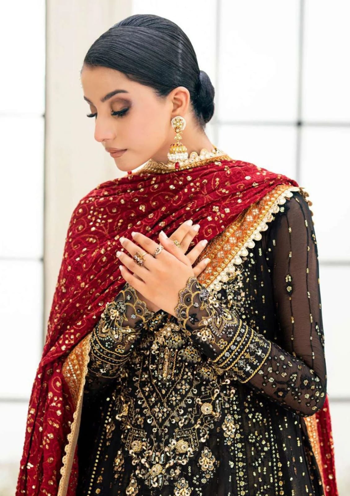AIK ATELIER-CHIFFON Frok With SATIN SILK Trouser