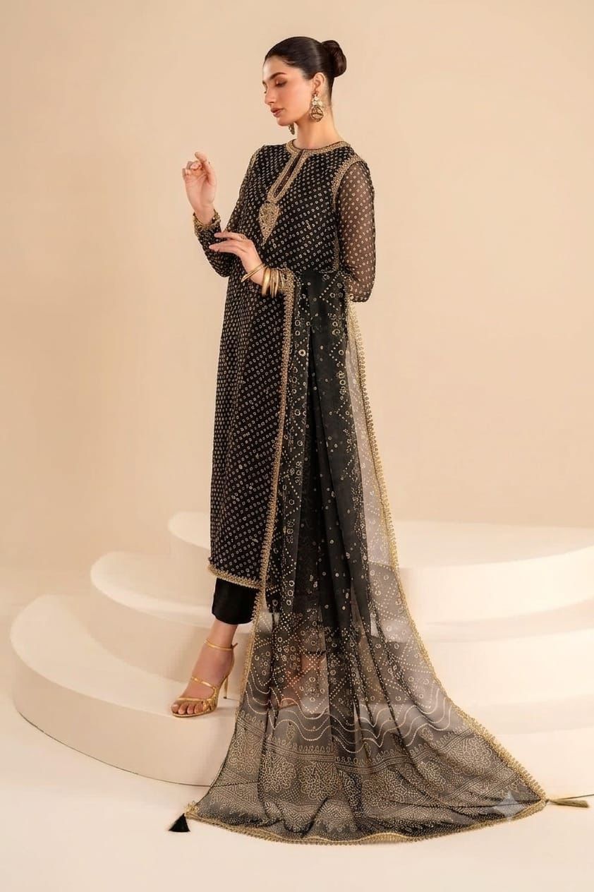 BAROOQUE-Embroidered Chiffon