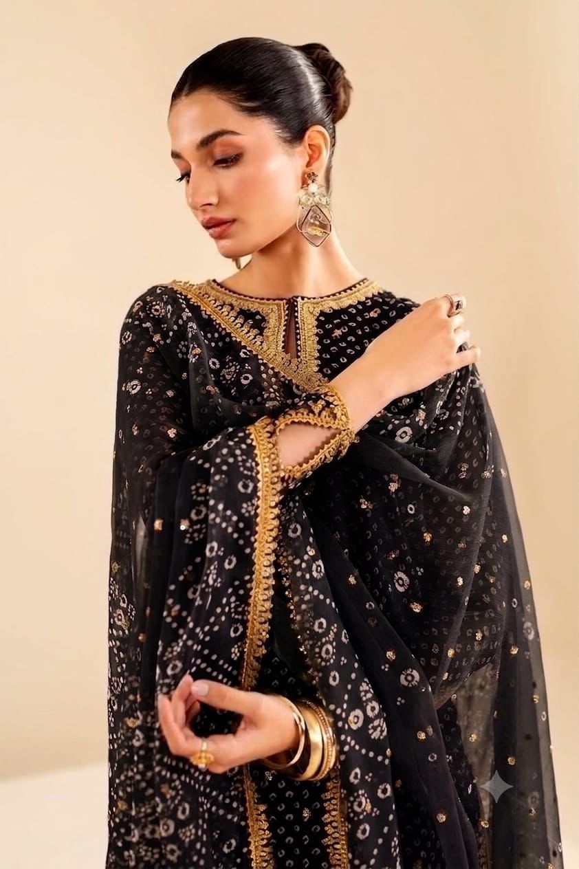 BAROOQUE-Embroidered Chiffon