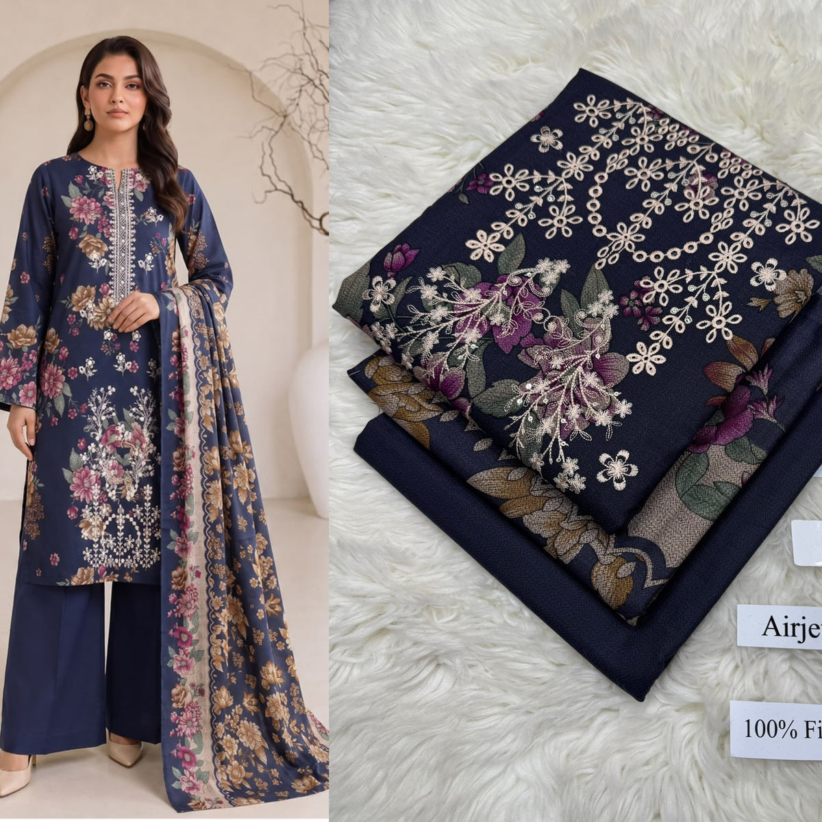 Dhanak with Dhanak Dupatta 3 Piece suit